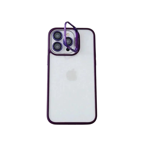 Чохол YCADEN Silicon Case camera stand iPhone 15 Pro Purple